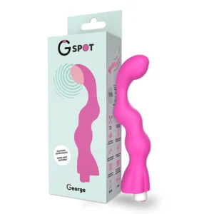 G-SPOT George Rechargeable Silicone Intimate Massager Pink 200mm