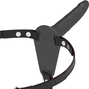 Fetish Submissive Silicone Harness Black 15 cm - Adjustable Comfort Fit