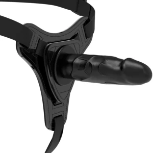 Fetish Submissive Silicone Harness Black 15cm - Adjustable Comfortable System
