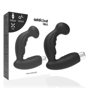 Addicted Toys Model 3 Rechargeable Intimate Massager Black 11cm Silicone