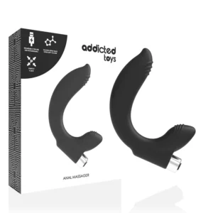 Addicted Toys Model 7 Black - Rechargeable Prostate Massager, 11 cm