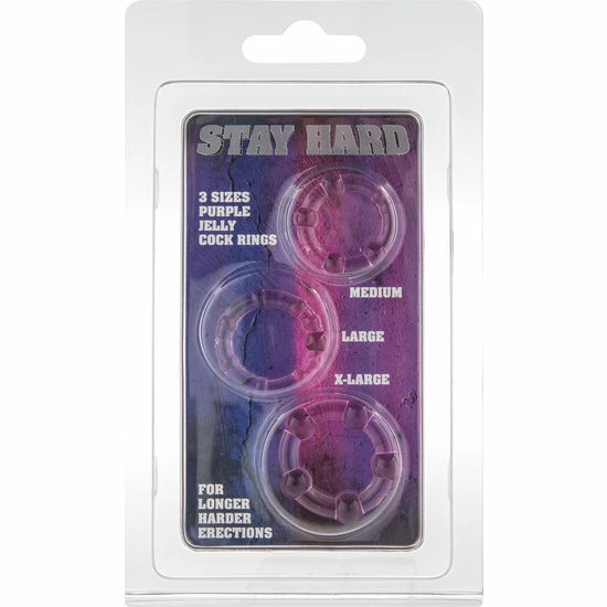 Seven Creations Silicone Comfort Ring Set 3pcs - Lilac, Adjustable Sizes