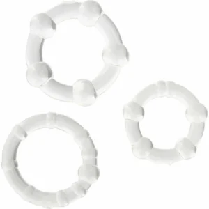 Seven Creations Set of 3 Transparent Silicone Comfort Rings, 21-24mm