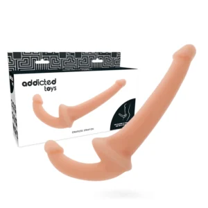 Addicted Toys Dual-Ended Strapless Silicone Intimate Machine 26 cm Black