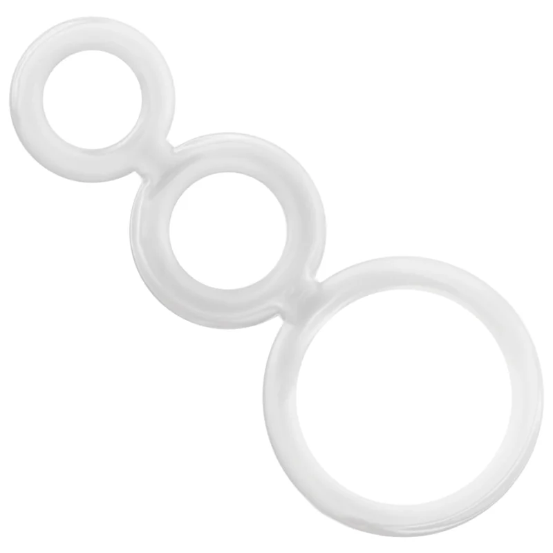 Addicted Toys Rings Set Transparent - 3 Sizes, Flexible Material