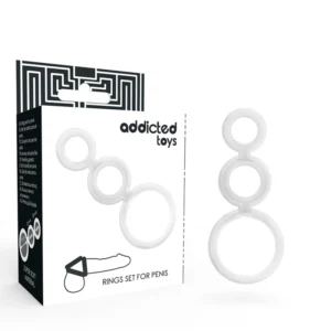Addicted Toys Rings Set Transparent - 3 Sizes, Flexible Material