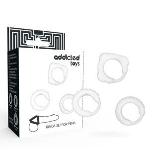 ADDICTED TOYS C-Ring Set Clear - Flexible Silicone Support Rings, 3 Sizes