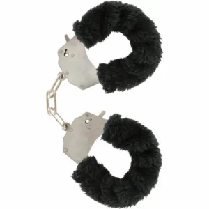 TOYJOY Furry Fun Cuffs Black - Soft Plush Wrist Restraint Set