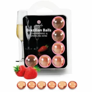 Secret Play Set of 6 Brazilian Aroma Balls Strawberry & Cava Scented