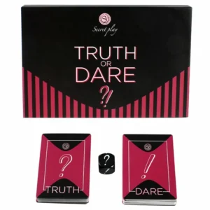 Secret Play Game Truth or Dare FR/PT - Card & Dice Party Set, 2+ Players