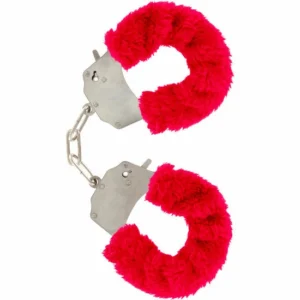 TOYJOY Furry Fun Cuffs Red - Padded Restraint System with Keys