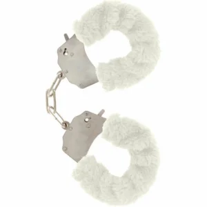 TOYJOY Furry Fun Cuffs White - Soft Plush Adjustable Wrist Restraints
