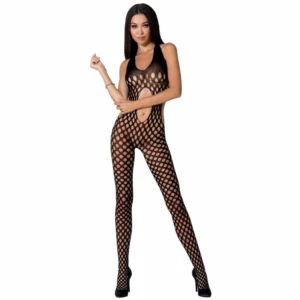 Passion BS065 Bodystocking Black Lace Mesh One Size