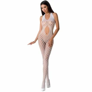 Passion BS065 White Lace Fishnet Bodystocking One Size