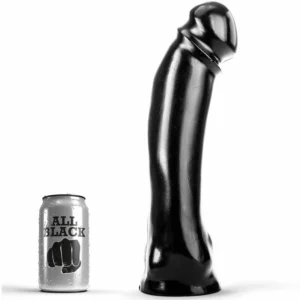 ALL BLACK Model 33 cm Intimate System - Black PVC, Large Size