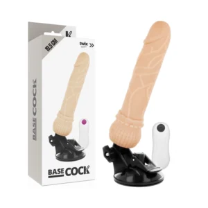 BASECOCK Remote Vibrating Model 19.5 cm Flesh Tone Flexible TPE