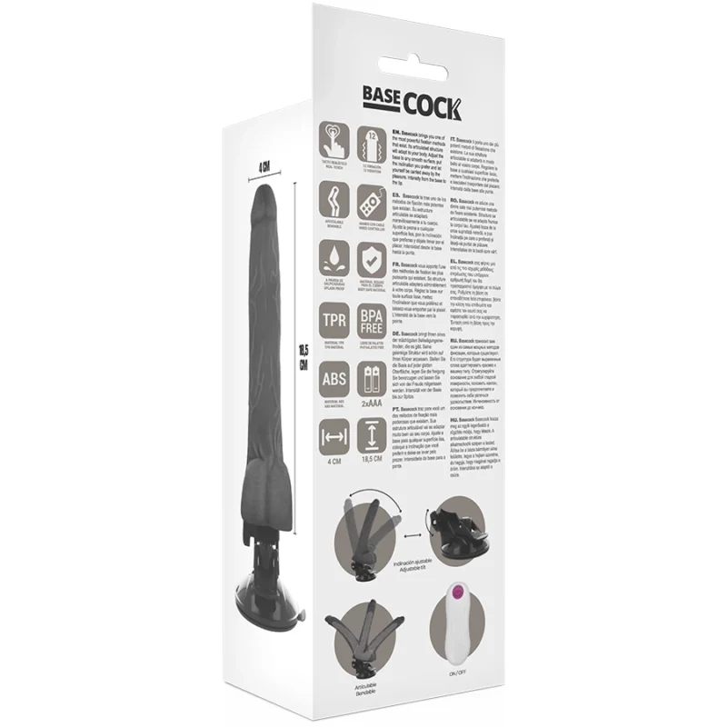 BASECOCK Articulable Remote-Control Model Black 18.5 cm x 4 cm