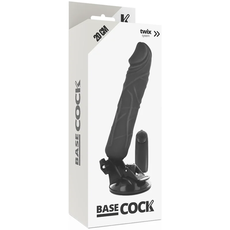 BASECOCK Remote-Controlled Vibrating Model Black 20 cm x 4 cm TPE