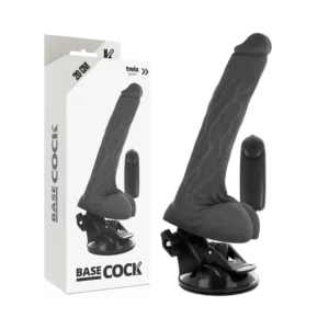 BASECOCK Vibrating Model Black 20 cm Remote Flexible Suction Base