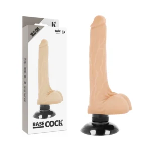 BASECOCK Vibrating Intimate Machine 2-in-1 Flexible Flesh 18.5x4cm