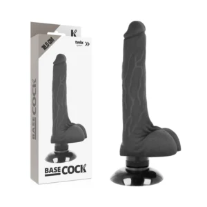 BASECOCK Flexible Vibrating Model 2-in-1 Black 18.5cm x 4cm TPE