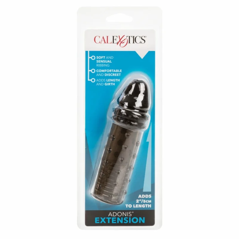 CalExotics Adonis Extension Black - Flexible Silicone Intimate Enhancer
