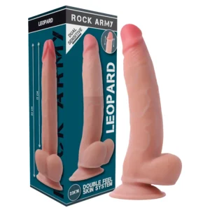 Rockarmy Dual Density Leopard 23cm Intimate Device with Suction Base