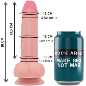 ROCKARMY Mustang Liquid Silicone Intimate Model 18cm Beige Suction Base