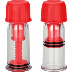 CalExotics COLT Nipple Suction Cups with Stimulating Wave System Red