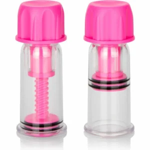CalExotics Vacuum Twist Pink Adjustable Suction Cups 2-Pack 4cm