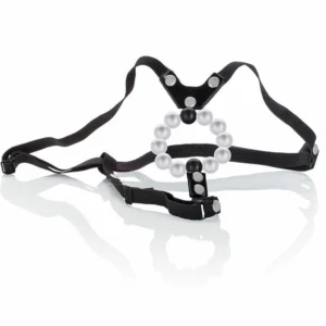 CalExotics Lovers Thong Adjustable Intimate Pearl System Black