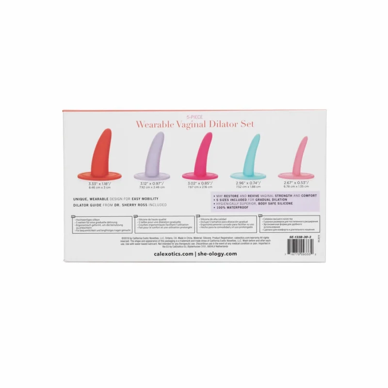 CalExotics She-Ology 5-Piece Silicone Dilator Set, Ergonomic Design