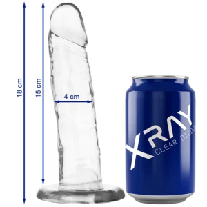 XRAY Clear 18 cm Transparent Intimate Model with Suction Base