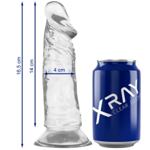 XRAY Crystal skaidrus intymus modelis 16,5 cm x 4 cm želė medžiaga