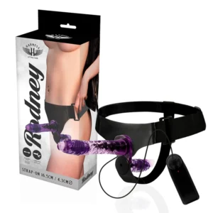 Harness Attraction Rodney Vibrating Double System 18 cm Black Harness
