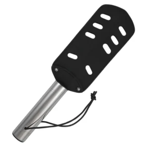 Metalinis kietas irklas, oda ir nerūdijantis plienas, dvipusis 45 cm
