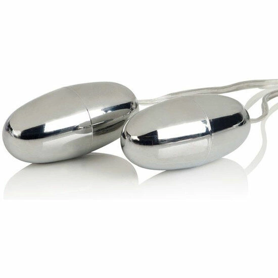 CalExotics Vibrating Bullets Silver Duo - Multi-Speed Stimulation Set