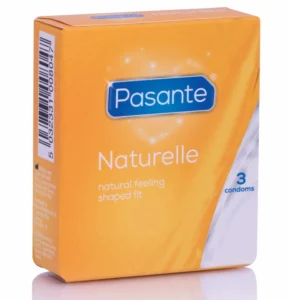 Pasante Naturelle 3-Pack Anatomically Shaped Latex Protection, 54 mm