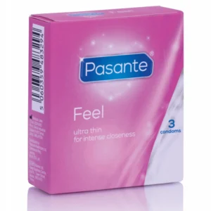 Pasante Sensitive Ultra Thin Condoms 3-Pack | Enhanced Comfort Latex