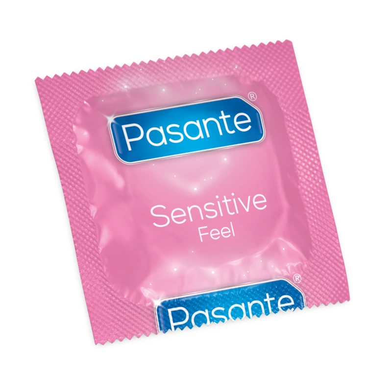 Pasante Sensitive Ultra Fine 12 pakelių latekso prezervatyvai – ypač ploni, natūralios spalvos