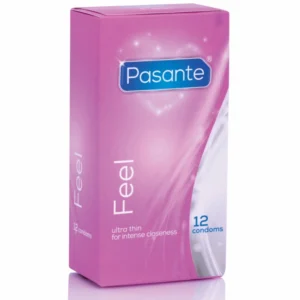 Pasante Sensitive Ultra Fine 12 pakelių latekso prezervatyvai – ypač ploni, natūralios spalvos