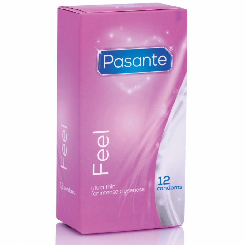 Pasante Sensitive Ultra Fine 12 pakelių latekso prezervatyvai – ypač ploni, natūralios spalvos
