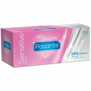 Pasante Sensitive Ultrafine prezervatyvai 144vnt Ultra Thin Natural 52mm