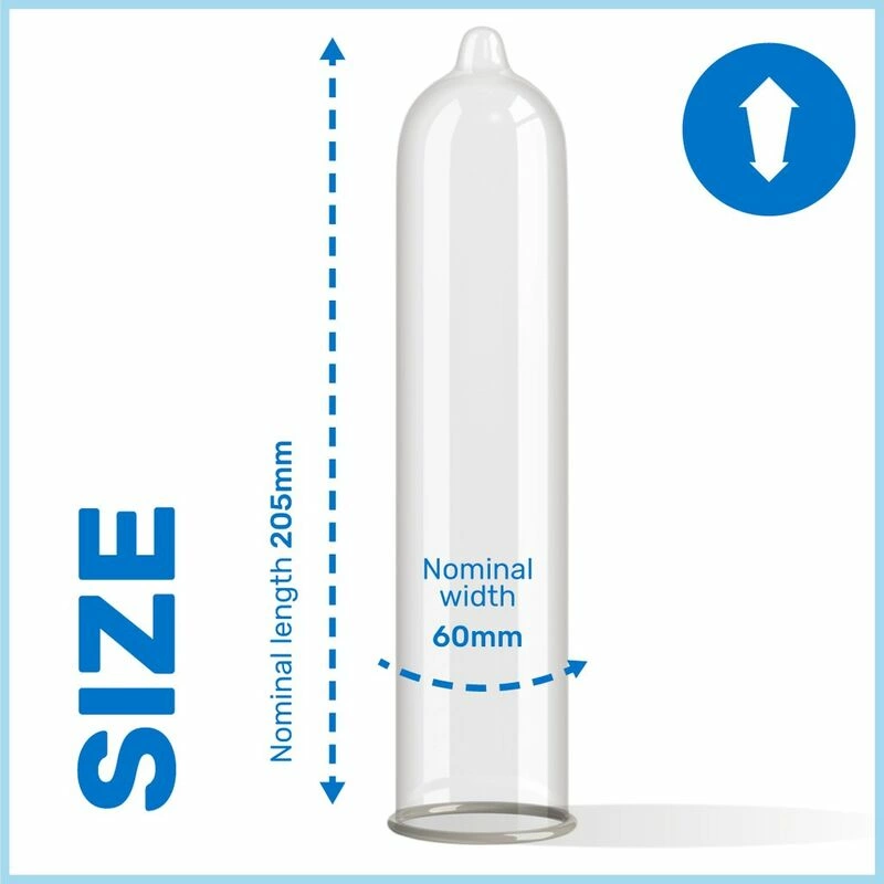 Pasante King Size XL platūs ir ilgi prezervatyvai 12 pakuočių 60mm 205mm CE sertifikuoti