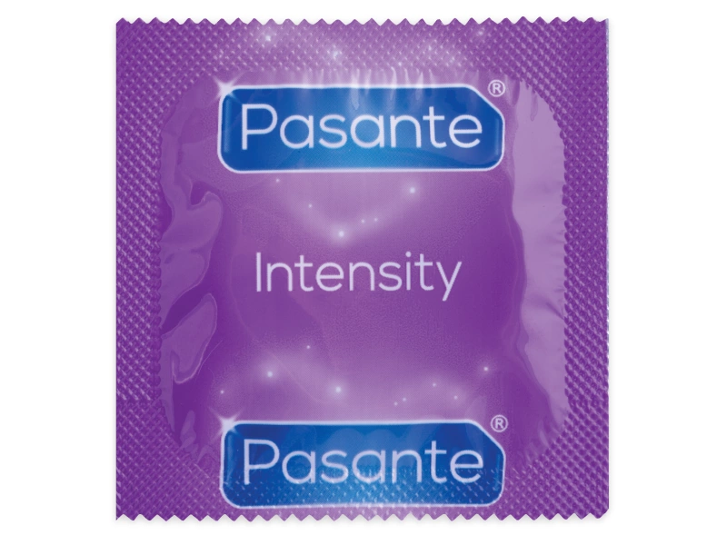 Pasante Ribs & Dots Intensity tekstūruoti prezervatyvai 144 vnt CE 52mm