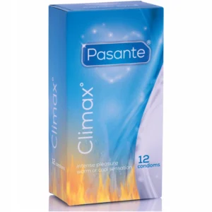 Pasante Climax 12-Pack Mixed Effect Textured Latex Condoms 52mm