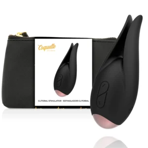 Coquette Chic Desire Black/Gold Flower - Intimate Vibration Device, 10 Modes