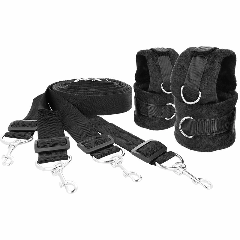 Darkness Versatile Adjustable Bed Restraint Kit - Neoprene & Nylon System