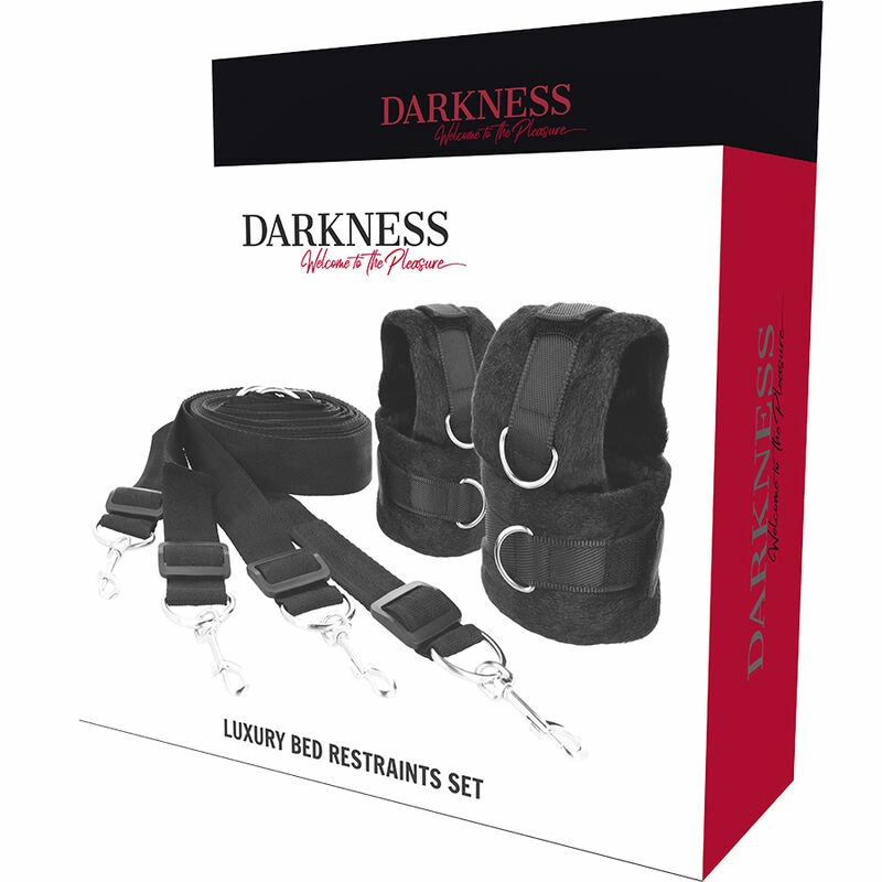 Darkness Versatile Adjustable Bed Restraint Kit - Neoprene & Nylon System