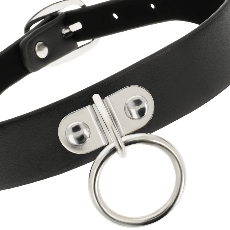 Coquette Chic Desire Vegan Leather Adjustable Collar - Elegant Accessory 43cm
